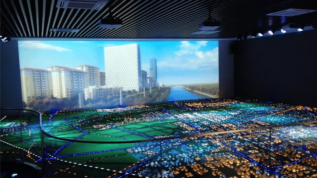 3d立體投影沙盤-互動投影規劃電子沙盤