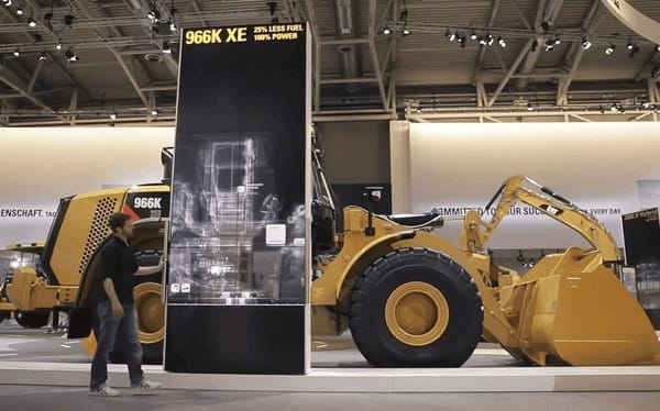 機械裝置透明展示滑軌屏